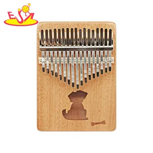 Hot Sale Educational Musical Toy 17 Keys Wooden Kalimba Thumb Piano For Kids W07B107